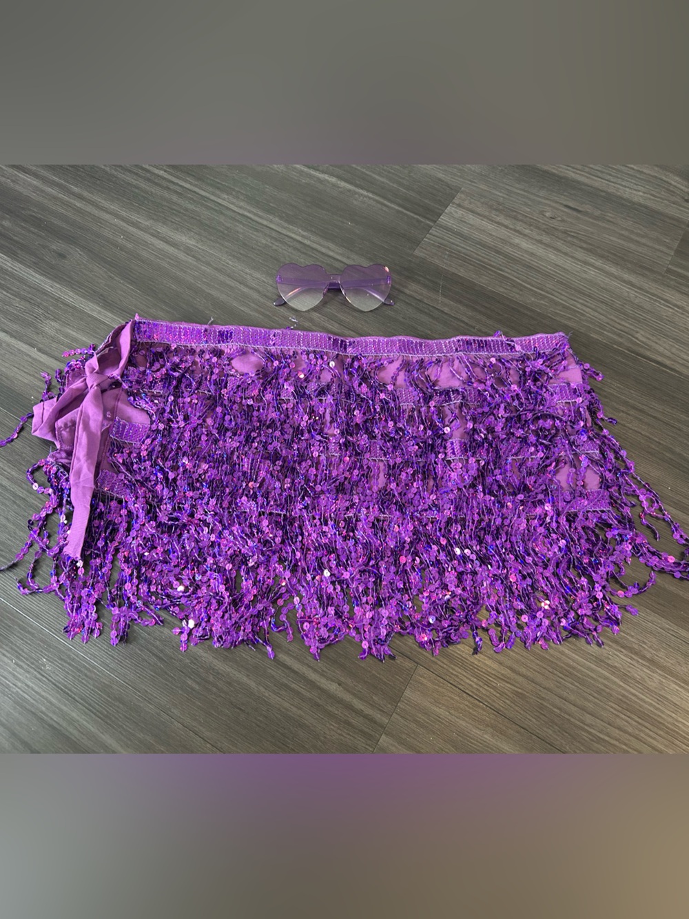 Purple skirt & sunglasses